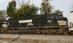 NS 2587 heads south on a train